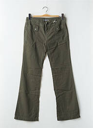 Pantalon flare taille basse taille basse vert TEDDY SMITH femme