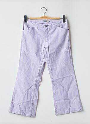 Pantacourt coupe droite taille normale violet TEDDY SMITH femme