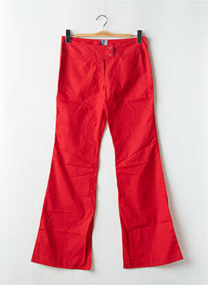 Pantalon flare taille basse taille basse rouge TIM BARGEOT femme