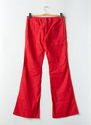 Pantalon flare taille basse taille basse rouge TIM BARGEOT femme