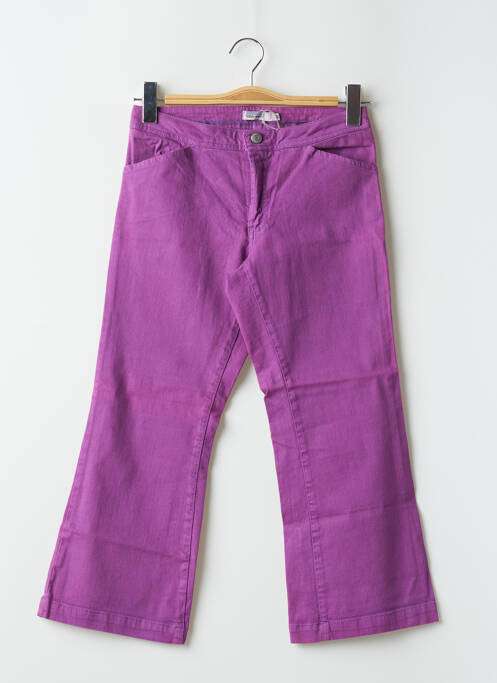 Pantacourt coupe droite taille basse violet TEDDY SMITH femme