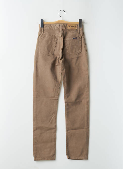 Jeans coupe slim marron TEDDY SMITH INDUSTRY pour fille