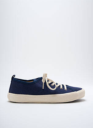 Baskets semelle amovible bout rond bleu EDMMOND STUDIOS homme
