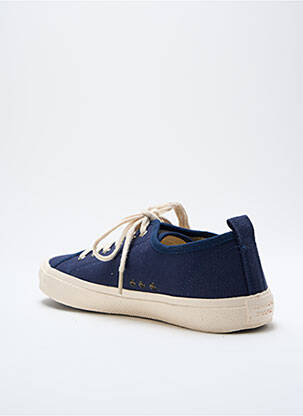 Baskets semelle amovible bout rond bleu EDMMOND STUDIOS homme