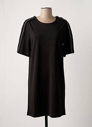 Robe courte fermeture zippée au dos manches courtes noir MOLLY BRACKEN femme