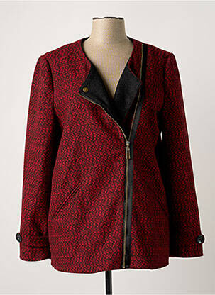Veste casual poches rouge YUMI femme