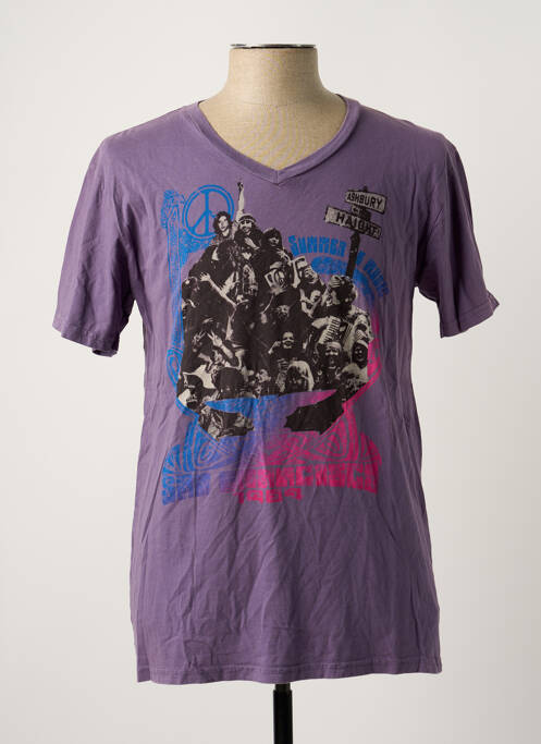 T-shirt violet CALIFORNIAN VINTAGE pour homme
