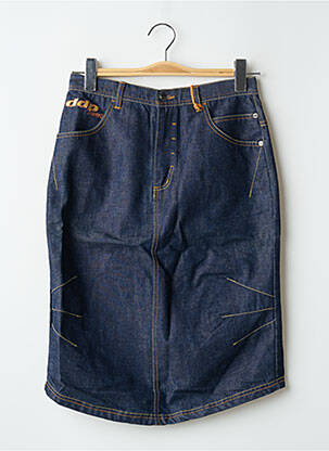 Jupe mi-longue taille haute bleu DDP femme