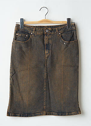 Jupe mi-longue coupe droite bleu CIMARRON femme