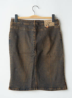Jupe mi-longue coupe droite bleu CIMARRON femme