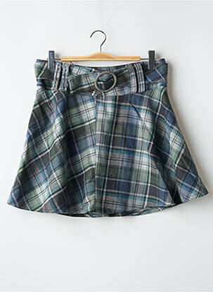 Jupe courte coupe évasée bleu FREEMAN T.PORTER femme