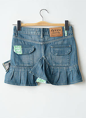Mini-jupe taille basse bleu SCHOOL RAG femme