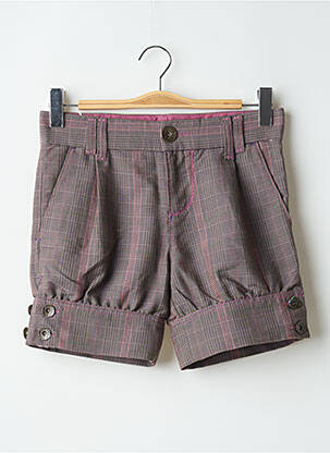 Short fermeture zippée sous rabat boutonné taille basse rose MISS SIXTY femme