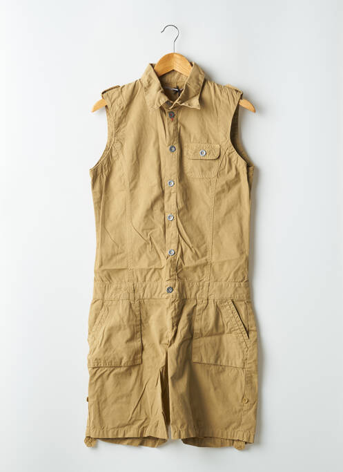 Combishort poches sans manche beige AEM'KEI femme