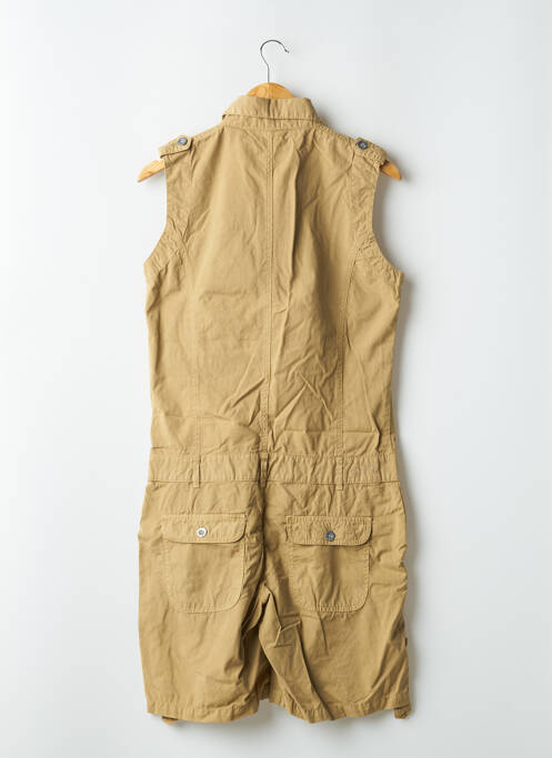 Combishort poches sans manche beige AEM'KEI femme
