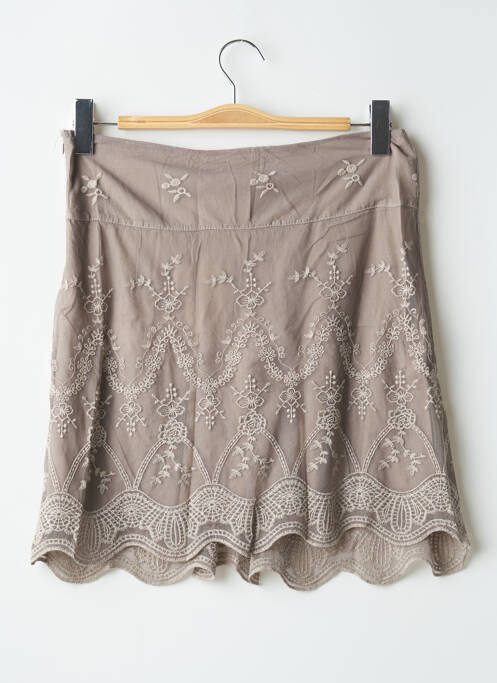 Jupe mi-longue marron LA FEE MARABOUTEE pour femme