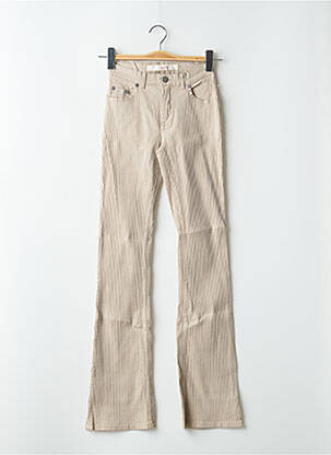 Jeans coupe droite stretch taille normale beige SCHOOL RAG femme