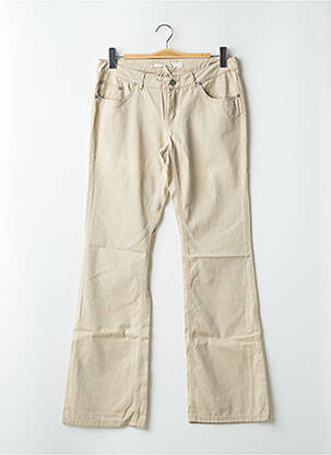 Jeans coupe droite stretch taille normale beige SCHOOL RAG femme