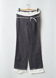 Pantalon droit tissage popeline taille normale gris SCHOOL RAG femme
