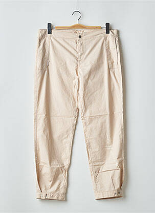 Pantalon droit tissage popeline taille normale beige SCHOOL RAG femme