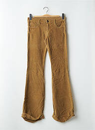 Pantalon flare stretch taille basse marron FIVE PM femme