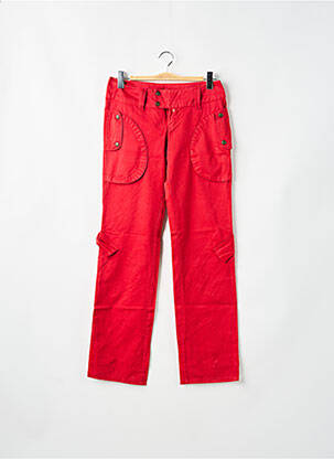 Pantalon cargo coupe droite taille basse rouge BE YOU K femme