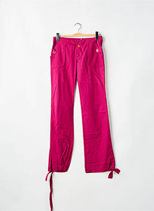 Pantalon flare fermeture zippée sous rabat avec crochet taille basse violet BE YOU K femme
