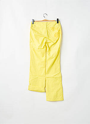 Pantalon droit tissage popeline taille basse jaune BE YOU K femme