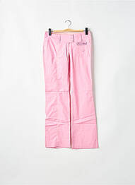 Pantalon droit tissage popeline taille basse rose BE YOU K femme