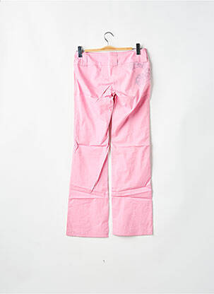 Pantalon droit tissage popeline taille basse rose BE YOU K femme