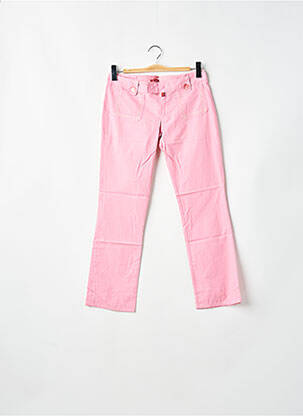 Pantalon droit tissage popeline taille basse rose BE YOU K femme