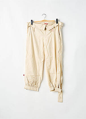 Pantalon 7/8 tissage popeline taille basse beige BE YOU K femme