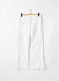 Pantalon cargo coupe droite taille basse blanc BLEND SHE femme