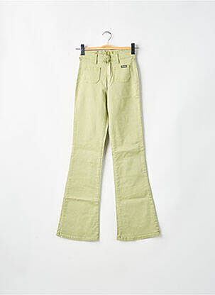 Pantalon flare stretch taille haute vert CIMARRON femme