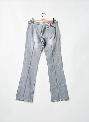 Jeans bootcut fermeture zippée sous rabat scratché taille basse gris CIMARRON femme