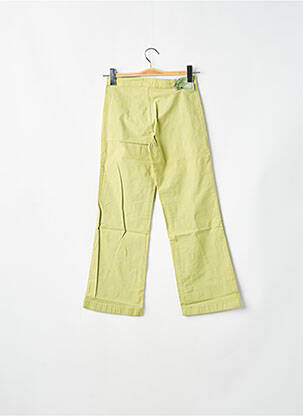 Pantalon droit tissage popeline taille haute vert CIMARRON femme