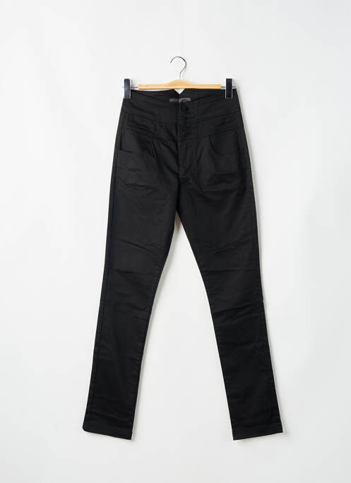 Pantalon slim tissage popeline taille haute noir CHEAP MONDAY femme