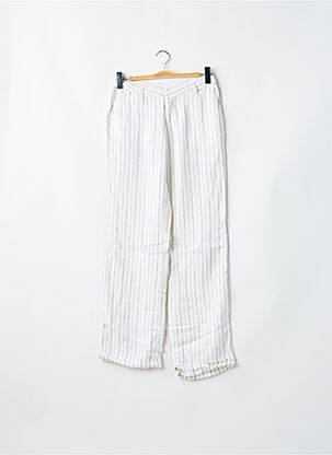 Pantalon droit tissage popeline taille normale beige LOIS femme