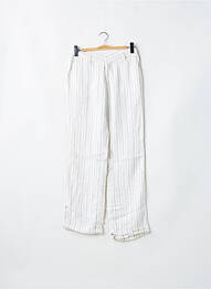 Pantalon droit tissage popeline taille normale beige LOIS femme