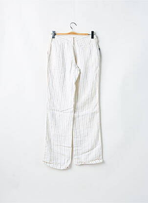 Pantalon droit tissage popeline taille normale beige LOIS femme