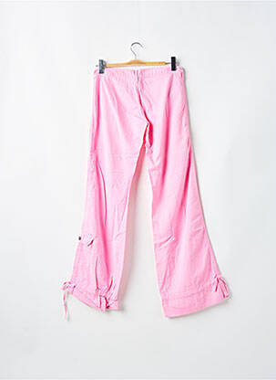 Pantalon droit tissage popeline taille normale rose LOIS femme