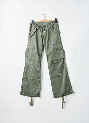 Pantalon cargo coupe droite taille normale vert LOIS femme