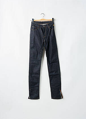 Jeans coupe slim tissage brut taille haute noir DEEP SOUL femme