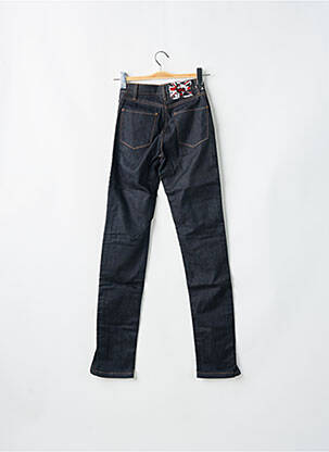 Jeans coupe slim tissage brut taille haute noir DEEP SOUL femme