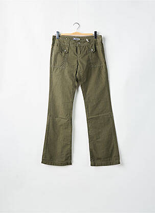 Jeans coupe droite stretch taille normale vert TEDDY SMITH femme