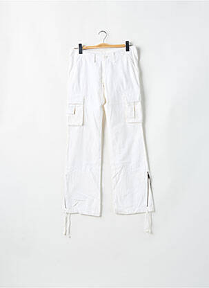 Pantalon cargo coupe droite taille normale blanc TEDDY SMITH femme