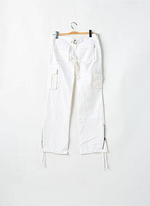 Pantalon cargo coupe droite taille normale blanc TEDDY SMITH femme