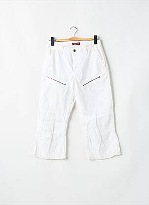 Pantalon droit tissage popeline taille normale blanc TEDDY SMITH femme