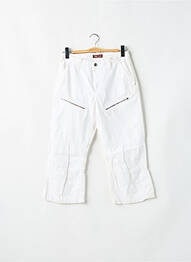 Pantalon droit tissage popeline taille normale blanc TEDDY SMITH femme