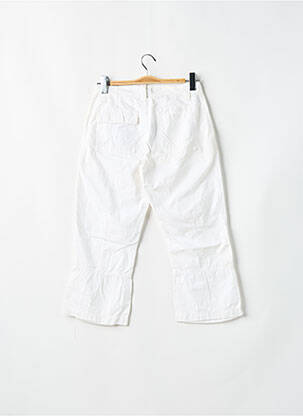 Pantalon droit tissage popeline taille normale blanc TEDDY SMITH femme
